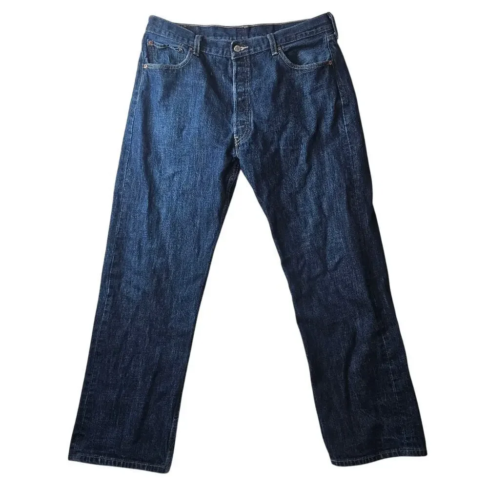Levis 501 Straight Jeans Denim Men's 38x32 Button Fly Western Cowboy Mexico